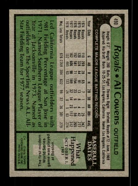 1979 Topps #490 Al Cowens EXMT PACK FRESH HOF-10004571