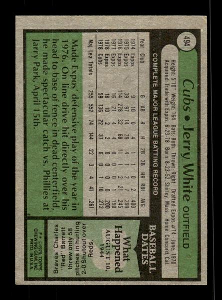1979 Topps #494 Jerry White EXMT PACK FRESH HOF-10004575