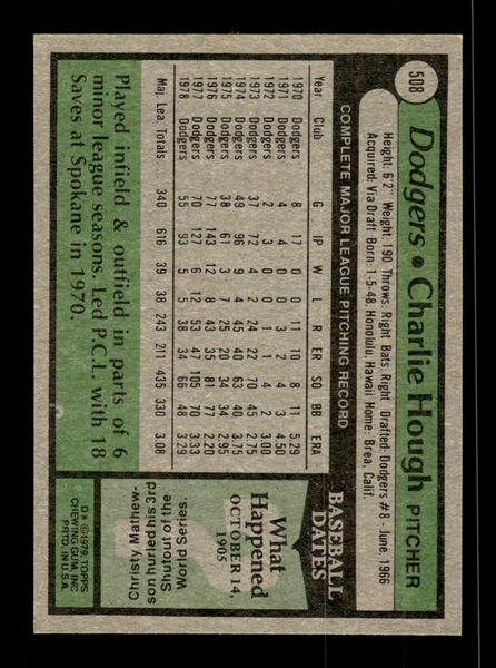 1979 Topps #508 Charlie Hough EXMT PACK FRESH HOF-10004588