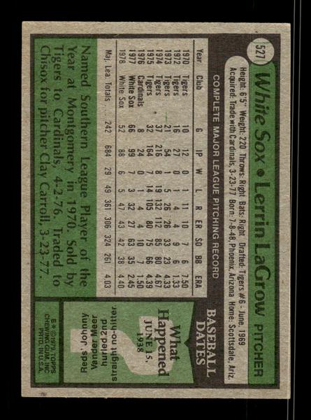 1979 Topps #527 Lerrin LaGrow EXMT PACK FRESH HOF-10004605