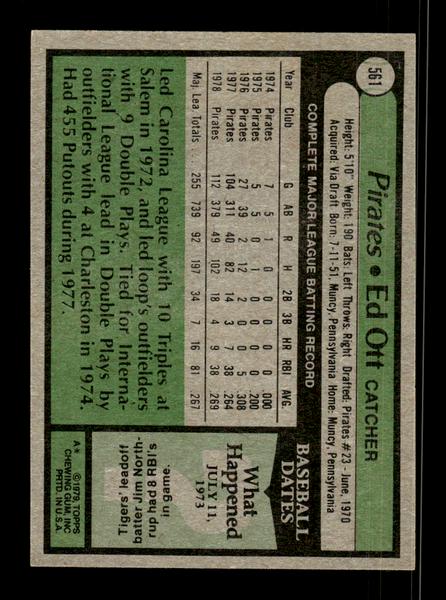 1979 Topps #561 Ed Ott EXMT PACK FRESH HOF-10004642