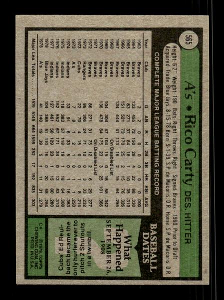 1979 Topps #565 Rico Carty EXMT PACK FRESH HOF-10004646