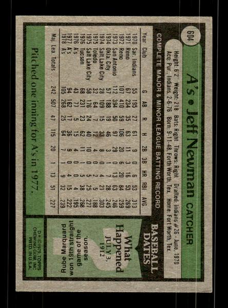 1979 Topps #604 Jeff Newman EXMT PACK FRESH HOF-10004685