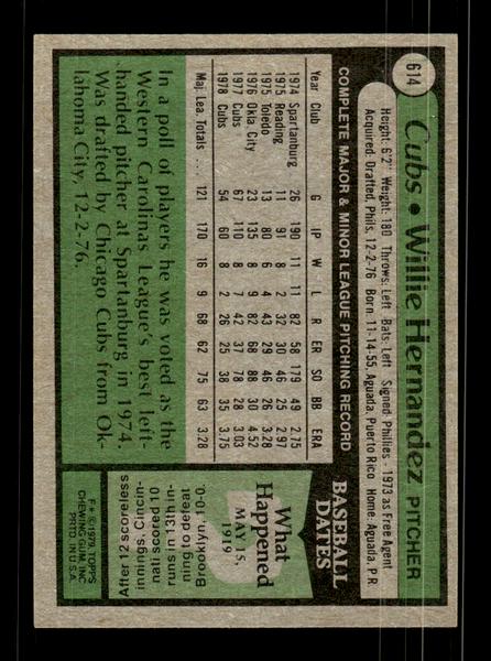 1979 Topps #614 Willie Hernandez EXMT PACK FRESH HOF-10004694