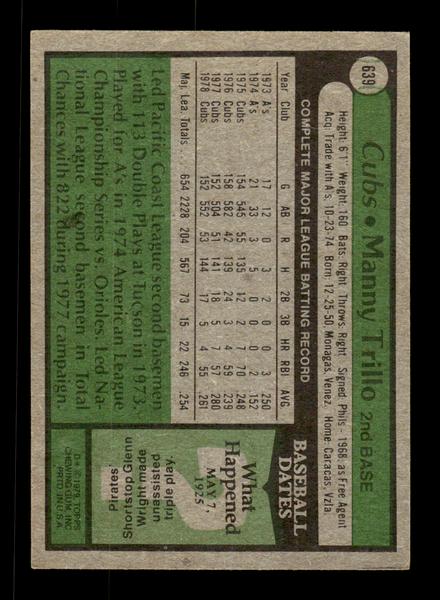 1979 Topps #639 Manny Trillo EXMT PACK FRESH HOF-10004719
