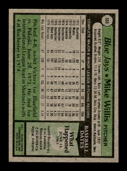 1979 Topps #688 Mike Willis EXMT PACK FRESH HOF-10004763