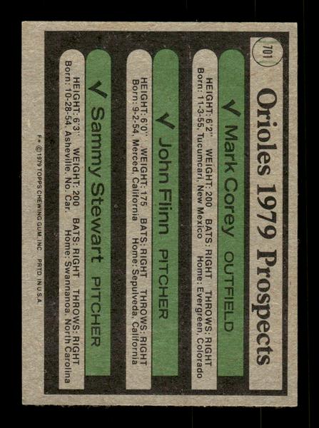 1979 Topps #701 Orioles 1979 Prospects EXMT PACK FRESH HOF-10004774