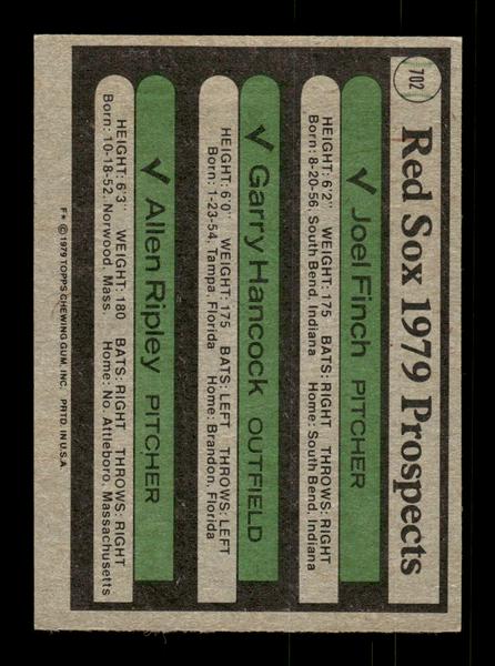 1979 Topps #702 Red Sox Prospects EXMT PACK FRESH HOF-10004775