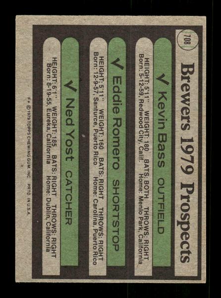 1979 Topps #708 Brewers 1979 Prospects EXMT PACK FRESH HOF-10004783