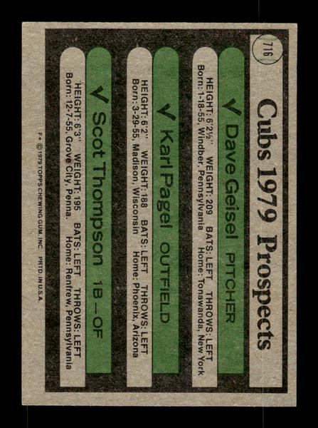 1979 Topps #716 Cubs 1979 Prospects EXMT PACK FRESH HOF-10004793