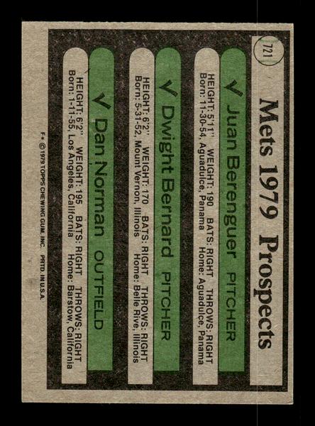 1979 Topps #721 Mets 1979 Prospects EXMT PACK FRESH HOF-10004798