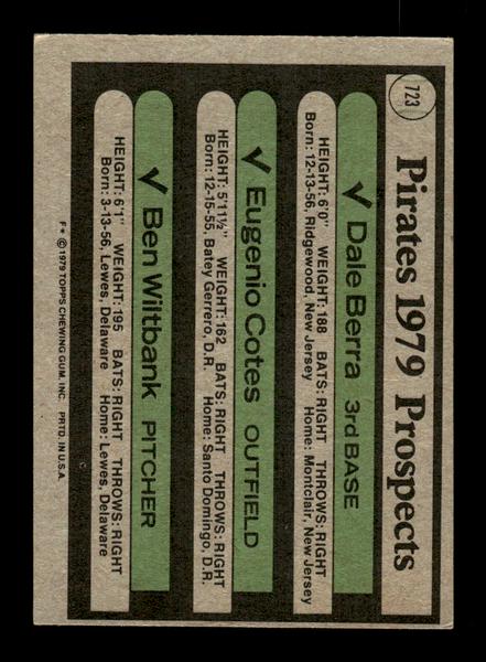 1979 Topps #723 Pirates 1979 Prospects EXMT PACK FRESH HOF-10004800