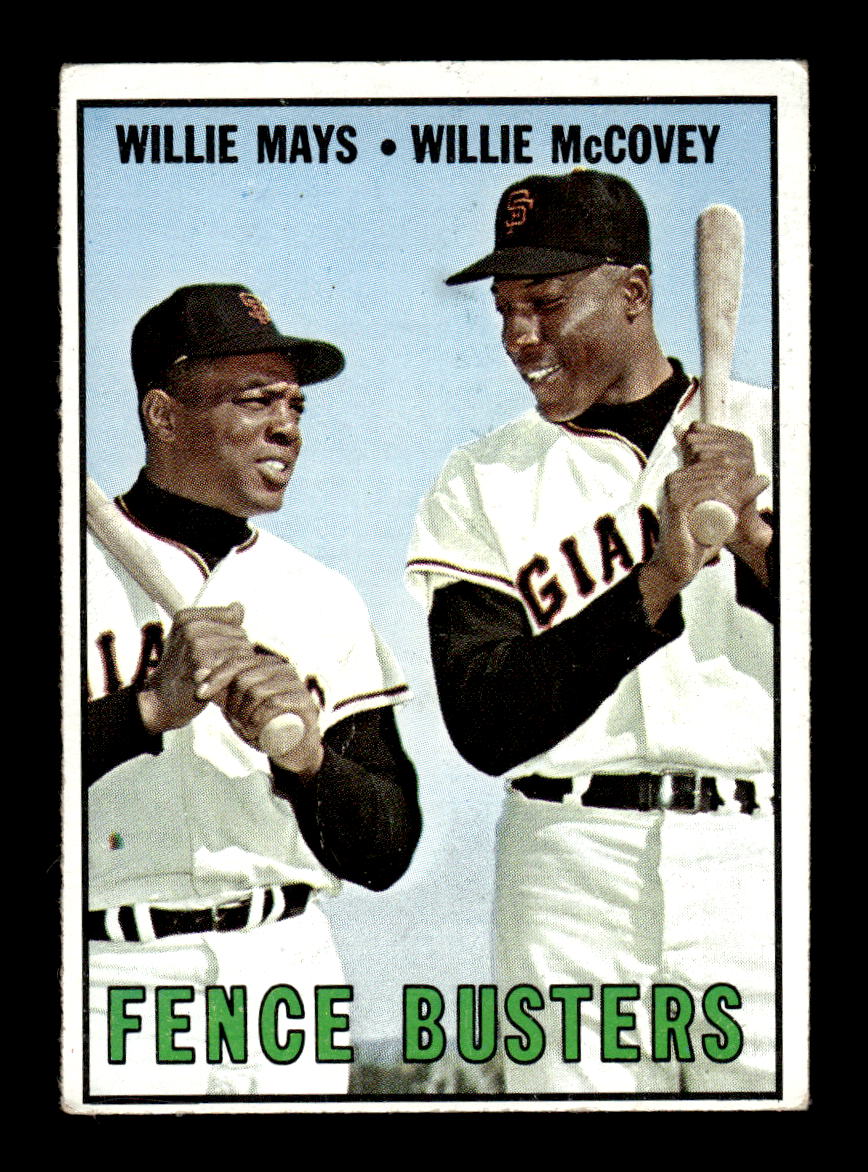 1967 Topps #423 Fence Busters Mays McCovey G/VG HOF-10004890