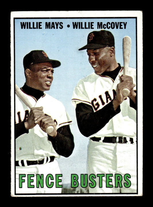 1967 Topps #423 Fence Busters Mays McCovey G/VG HOF-10004890