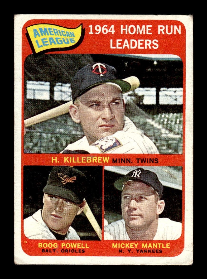 1965 Topps #3 Home Run Leaders Mickey Mantle VG MK HOF-10004914