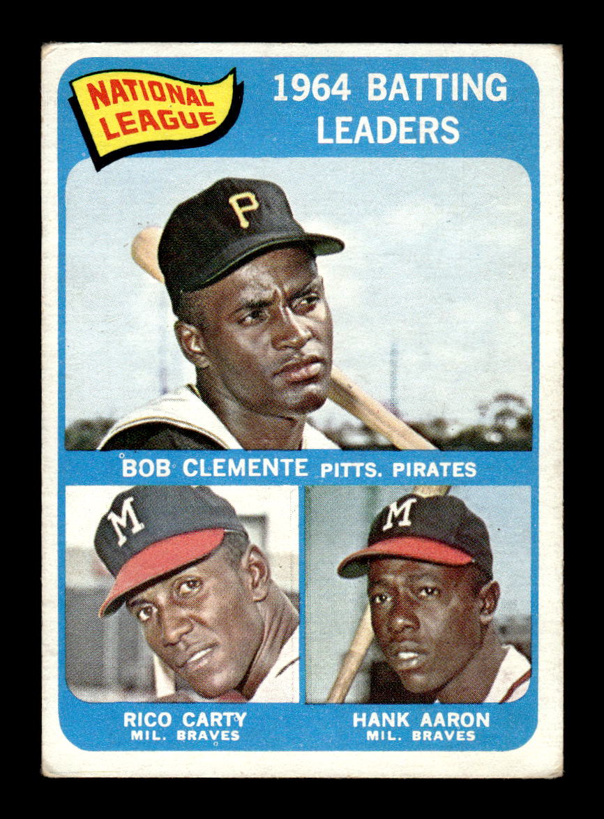1965 Topps #2 Batting Leaders Clemente Aaron VG HOF-10004915
