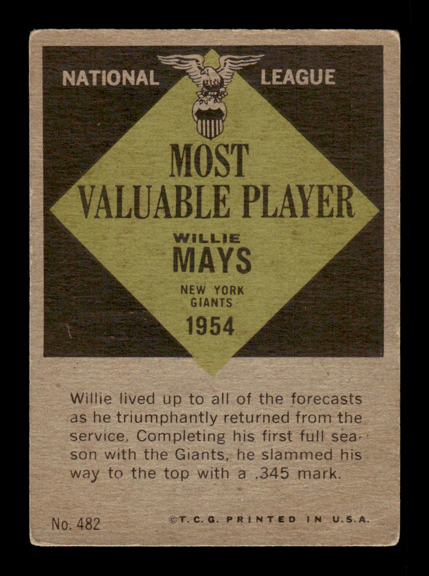 1961 Topps #482 Willie Mays F/G HOF-10004923
