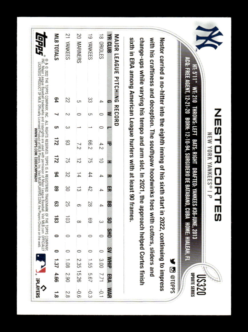 2022 Topps Update #US320 Nestor Cortes HOF-10004963