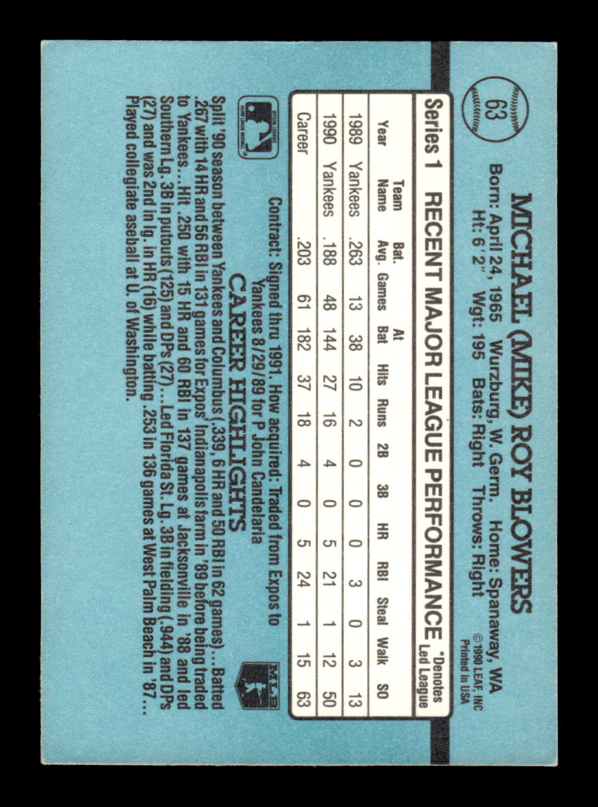 1991 Donruss #63b Mike Blowers HOF-10004973