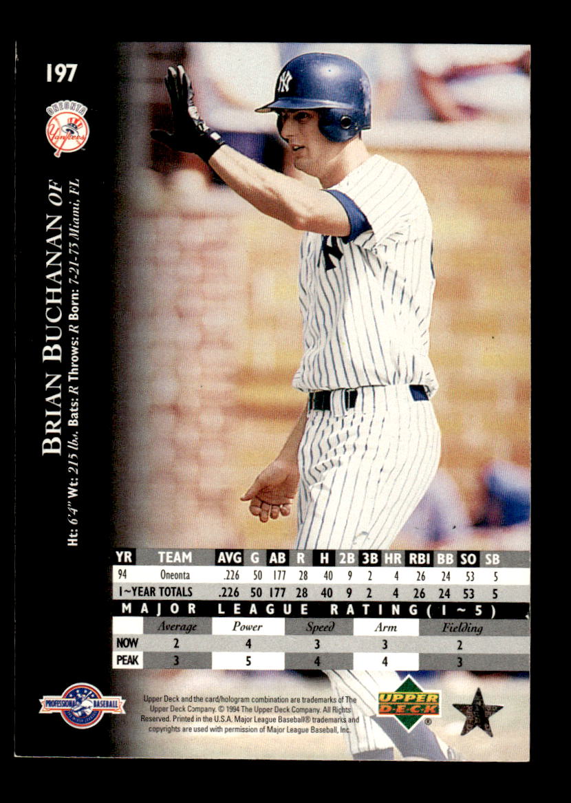 1995 Upper Deck Minor League #197 Brian Buchanan HOF-10004974