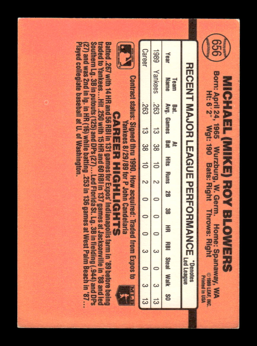 1990 Donruss #656b Mike Blowers HOF-10004979