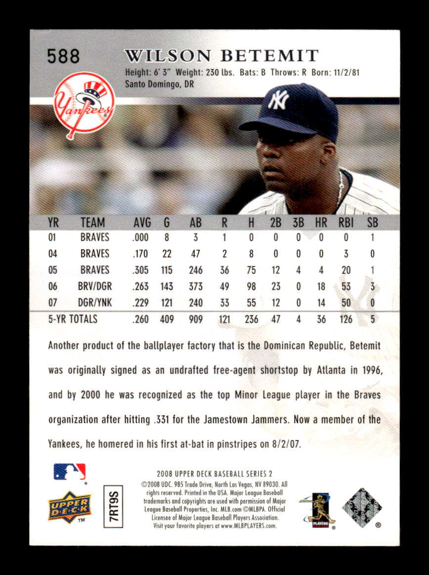 2008 Upper Deck First Edition #422 Wilson Betemit HOF-10005001