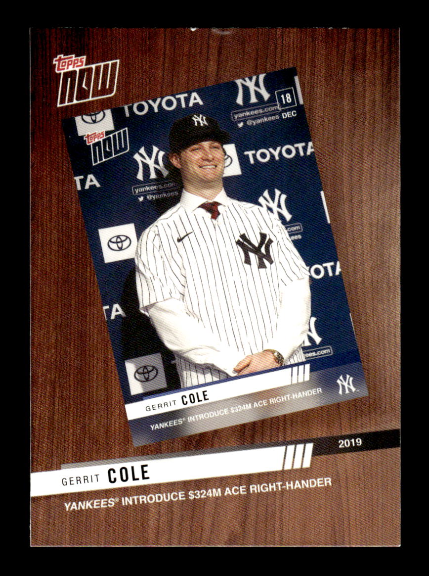 2020 Topps #BTN-8 Gerrit Cole HOF-10005020