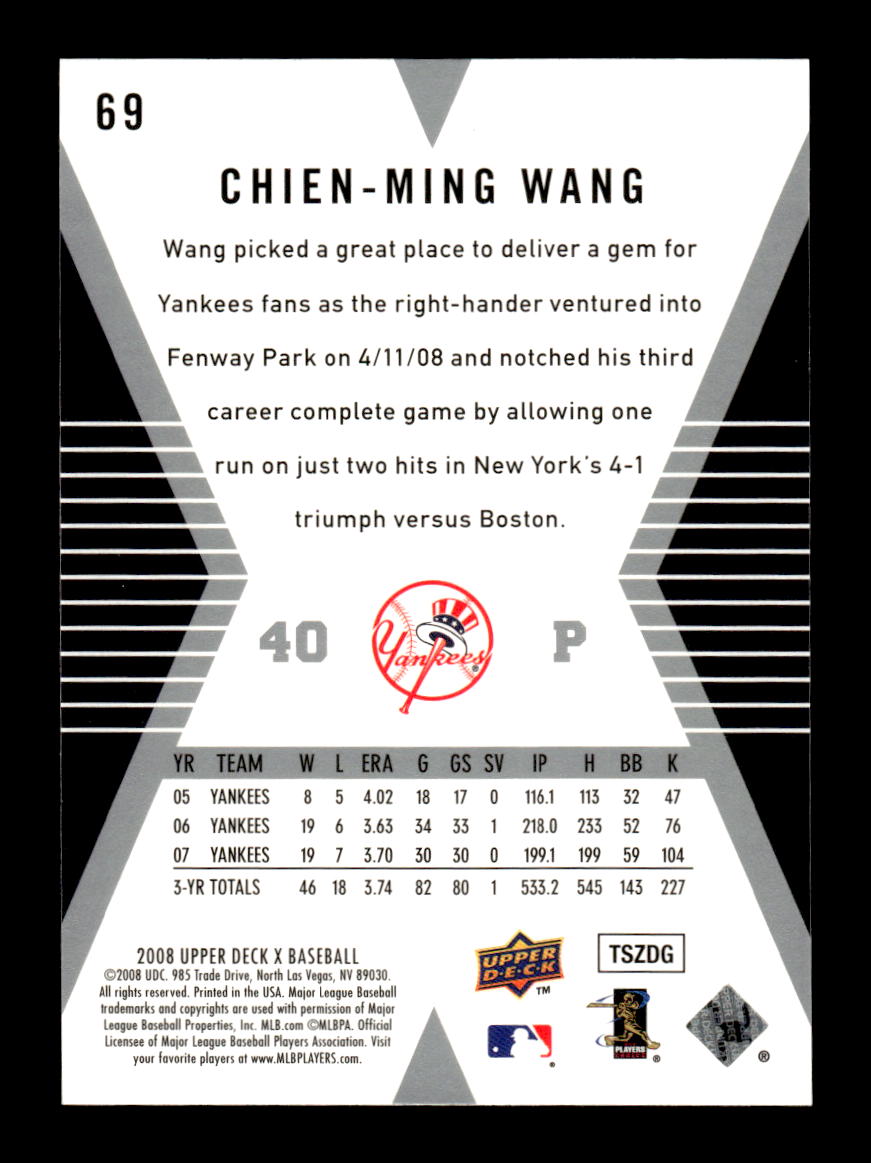 2008 Upper Deck X #69 Chien-Ming Wang HOF-10005023