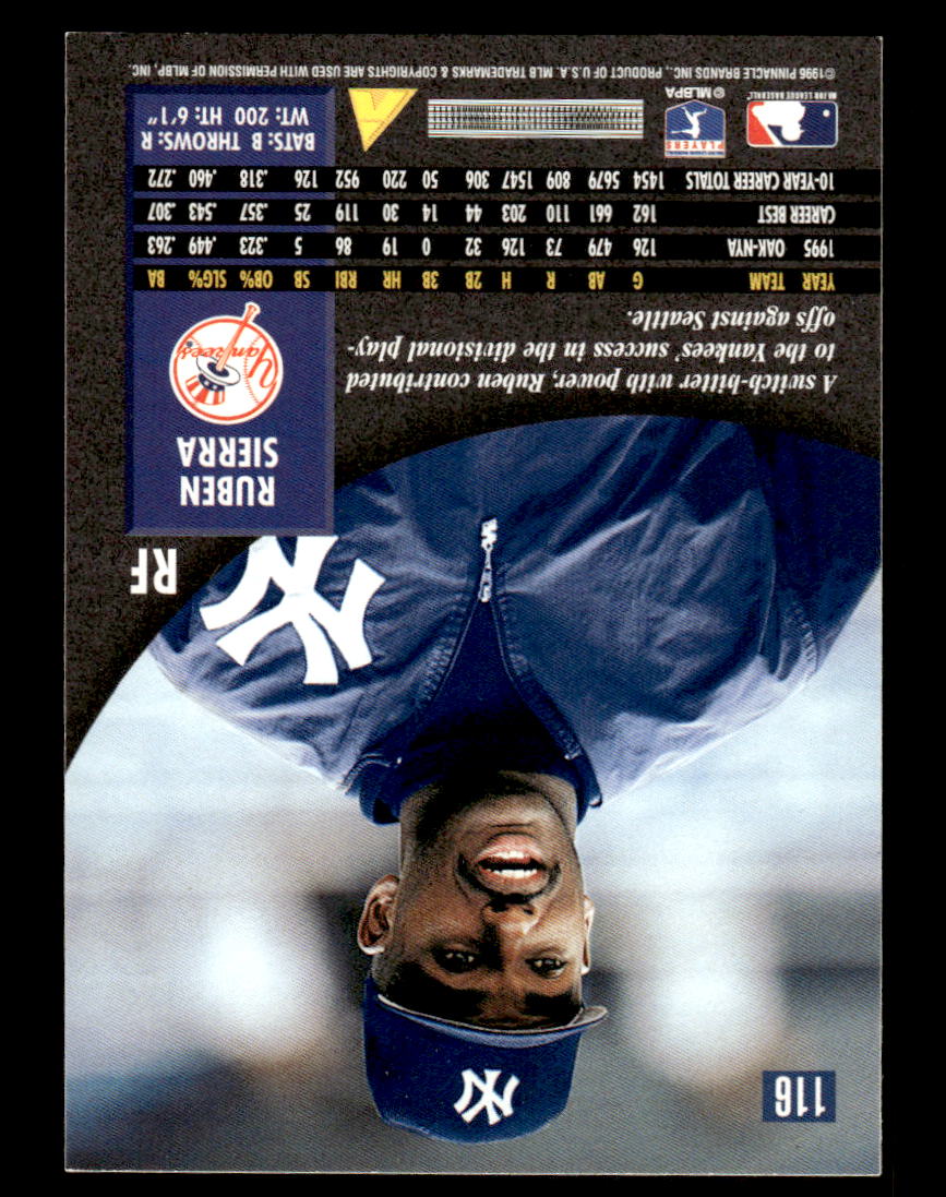 1996 Pinnacle #116 Ruben Sierra HOF-10005043