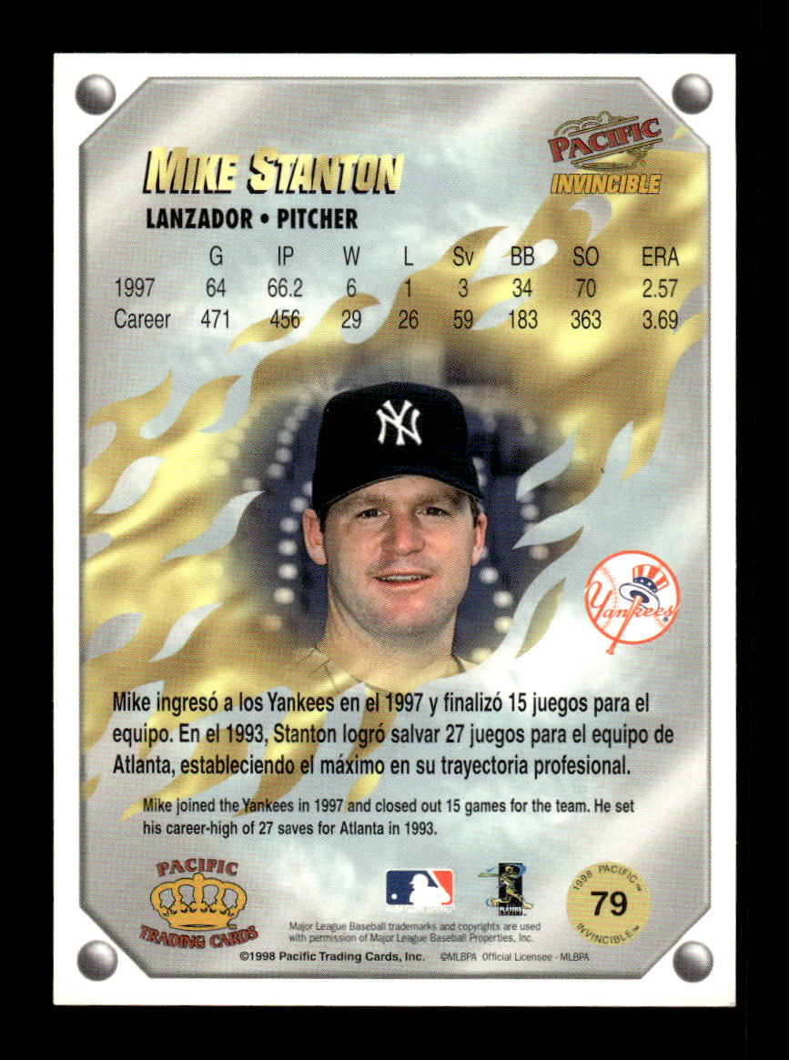 1998 Pacific Invincible #79 Mike Stanton HOF-10005054