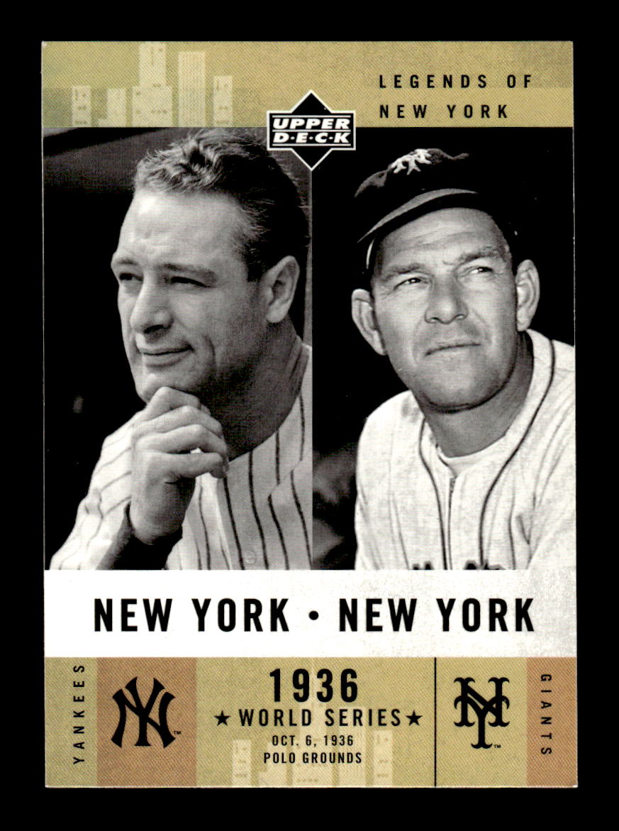 2001 Upper Deck Legends of New York #153 Lou Gehrig / Mel Ott HOF-10005074