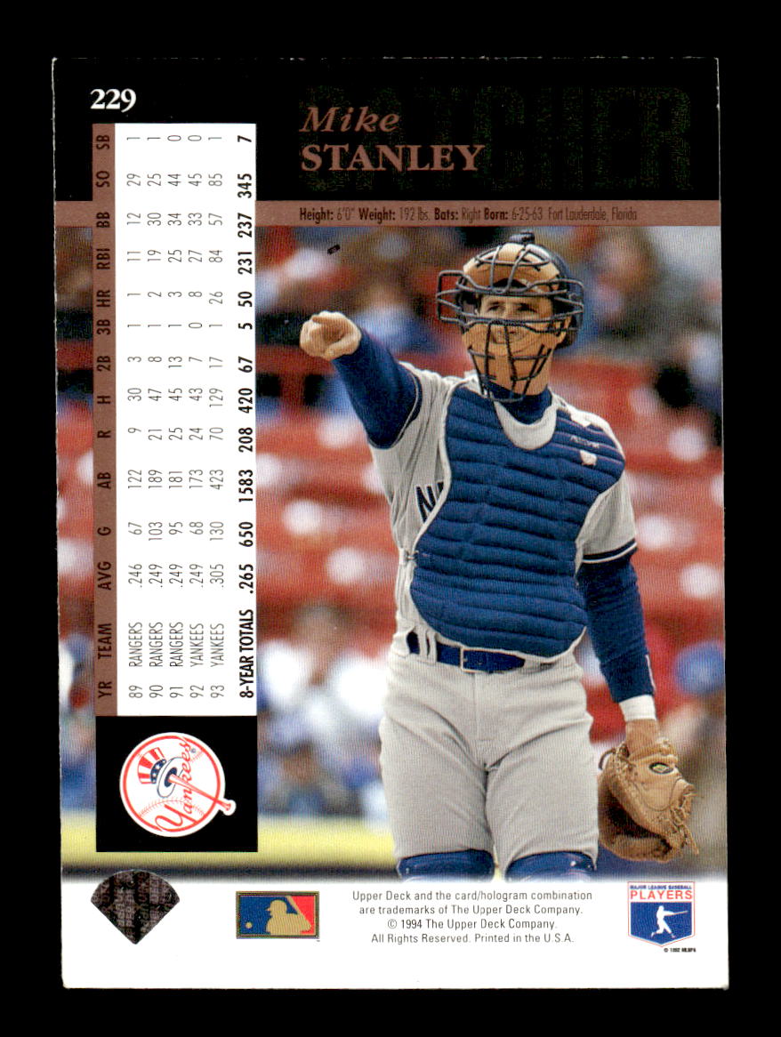 1994 Upper Deck #229 Mike Stanley HOF-10005081
