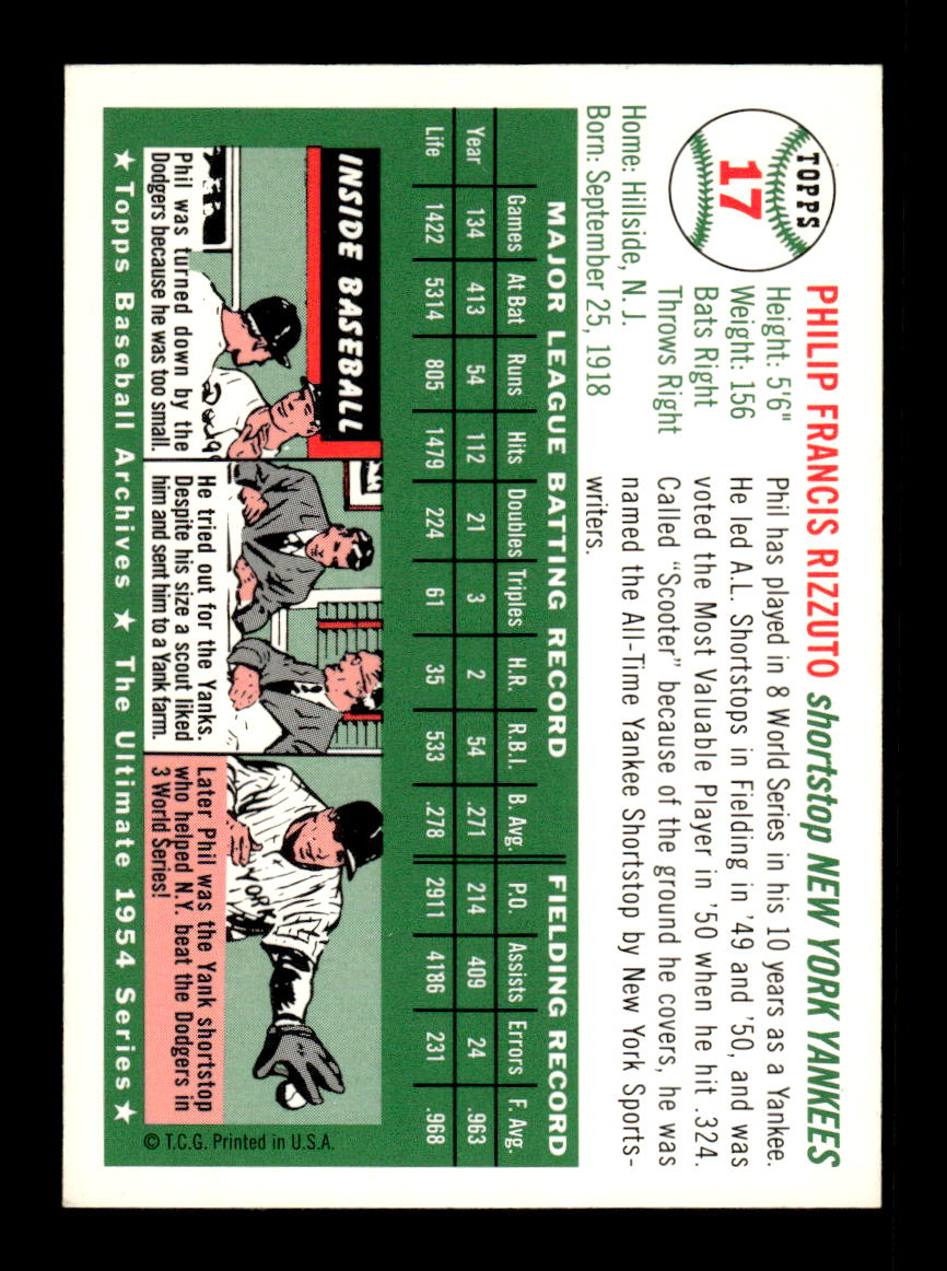 1994 Topps Archives 1954 #17 Phil Rizzuto HOF-10005113