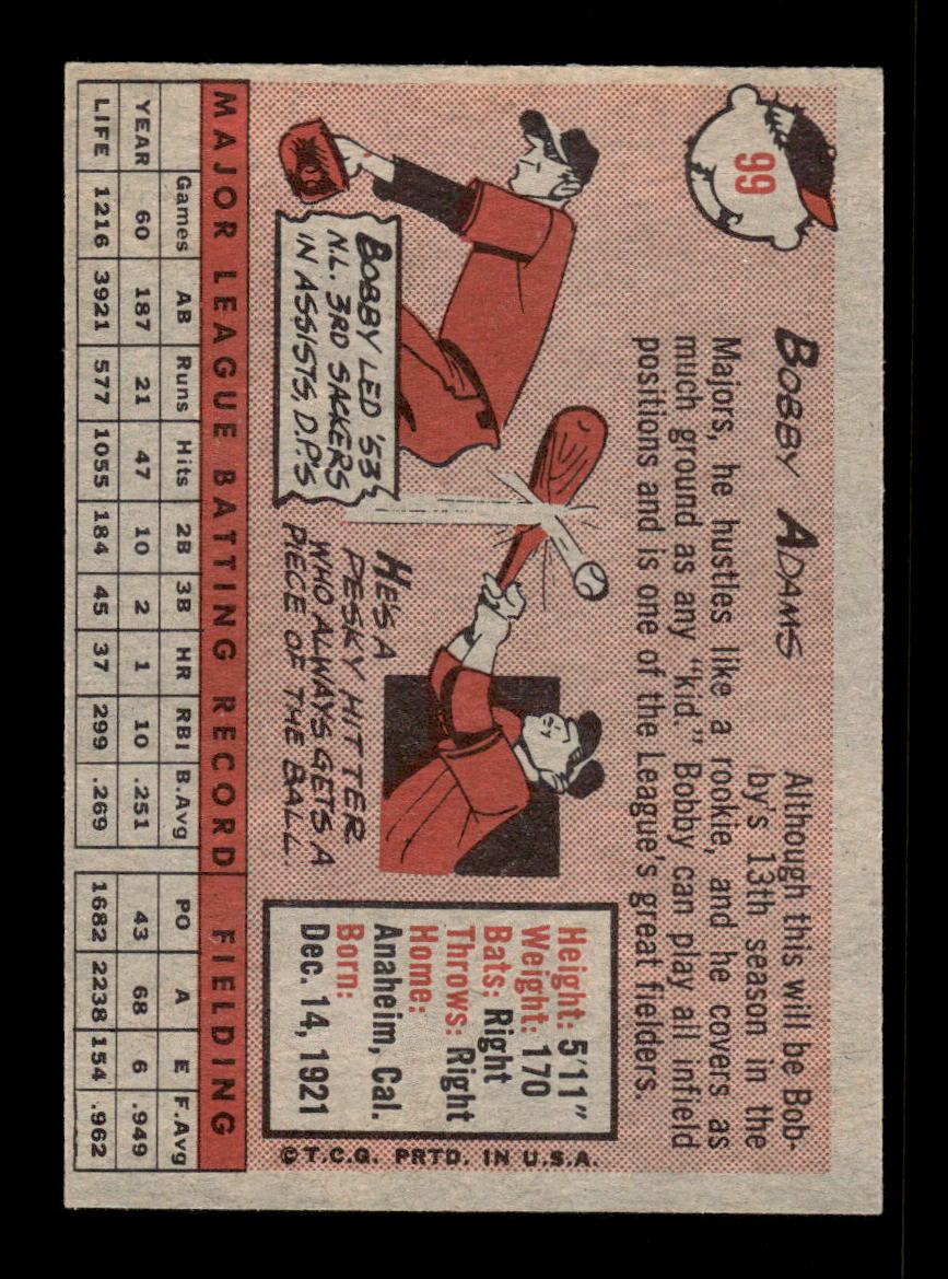 1958 Topps #99 Bobby Adams Excellent HOF-10005149