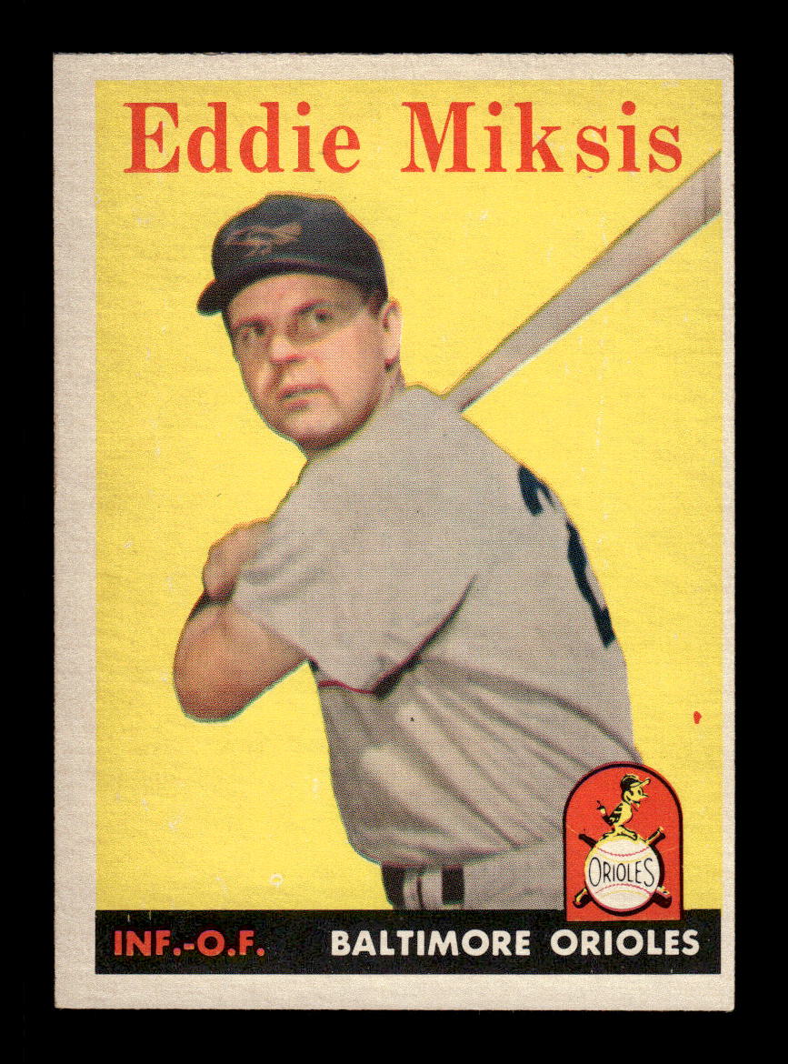 1958 Topps #121 Eddie Miksis Excellent HOF-10005159