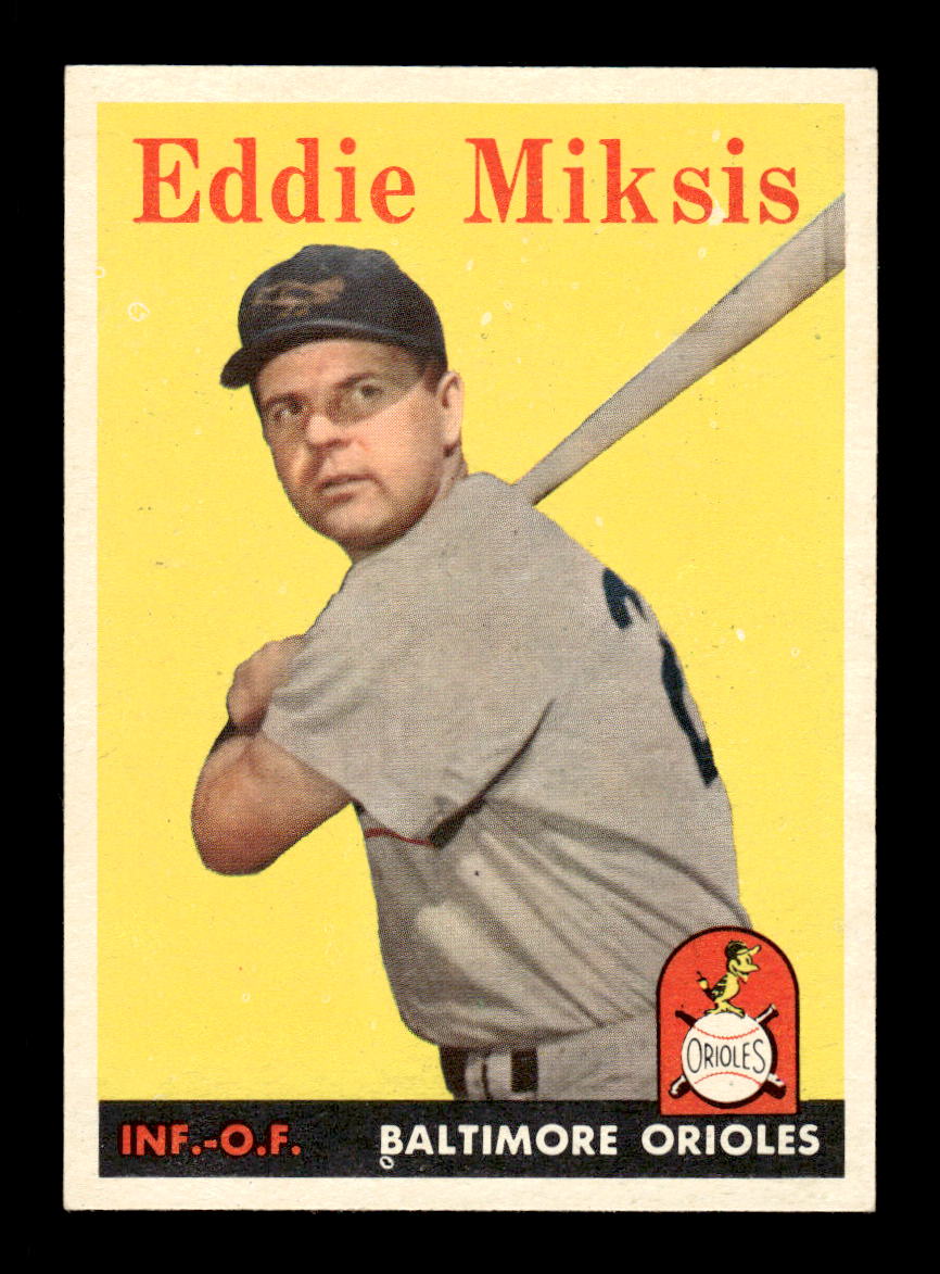 1958 Topps #121 Eddie Miksis Excellent HOF-10005160