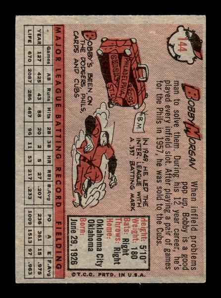1958 Topps #144 Bobby Morgan Excellent HOF-10005185