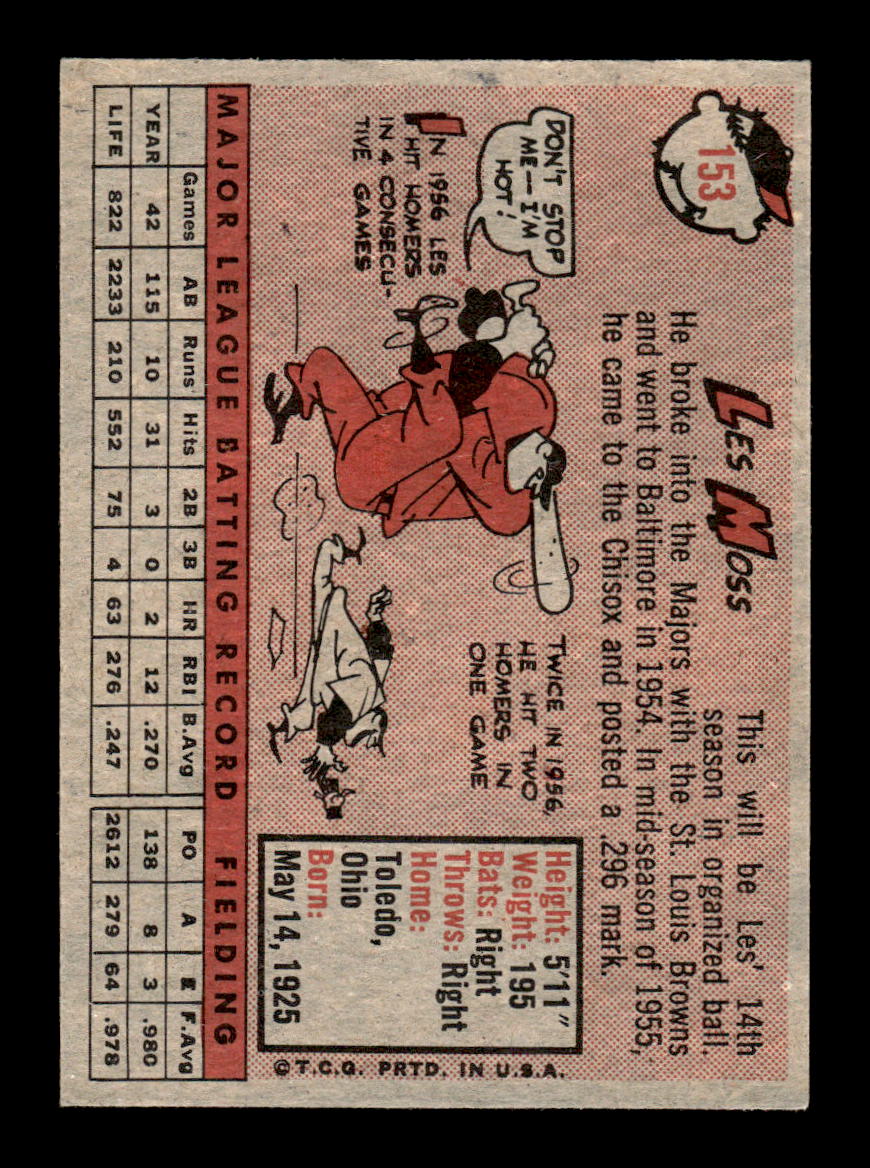 1958 Topps #153 Les Moss Excellent HOF-10005197