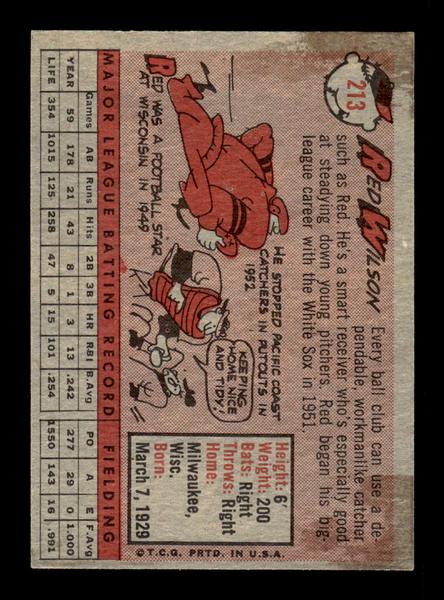 1958 Topps #213 Red Wilson Excellent HOF-10005253