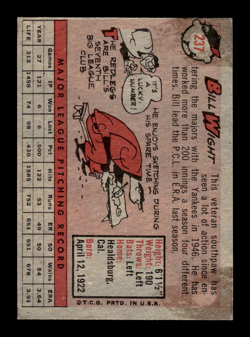 1958 Topps #237 Bill Wight Excellent HOF-10005264