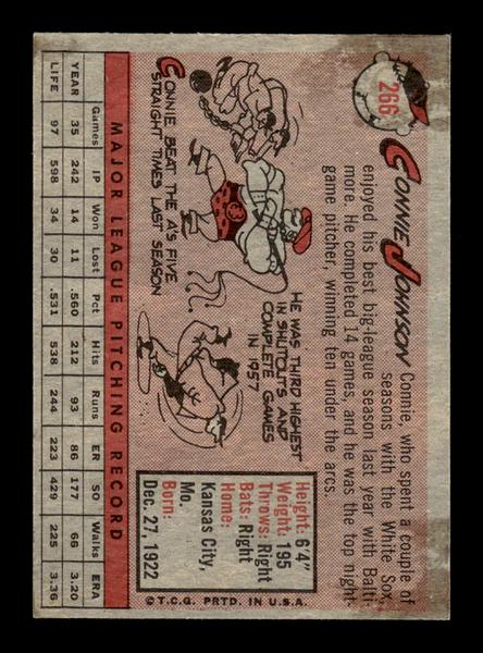 1958 Topps #266 Connie Johnson Excellent HOF-10005285