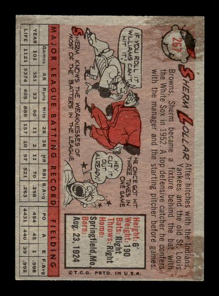 1958 Topps #267 Sherm Lollar Excellent HOF-10005286