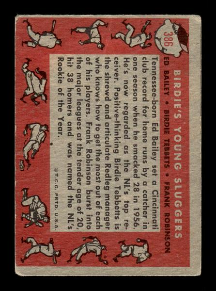 1958 Topps #386 Birdie's Young Sluggers Frank Robinson) VG HOF-10005461
