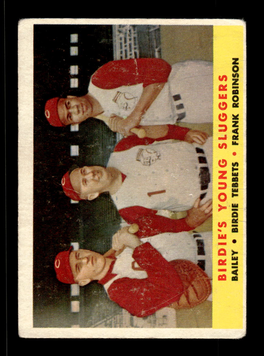 1958 Topps #386 Birdie's Young Sluggers Frank Robinson) VG HOF-10005461