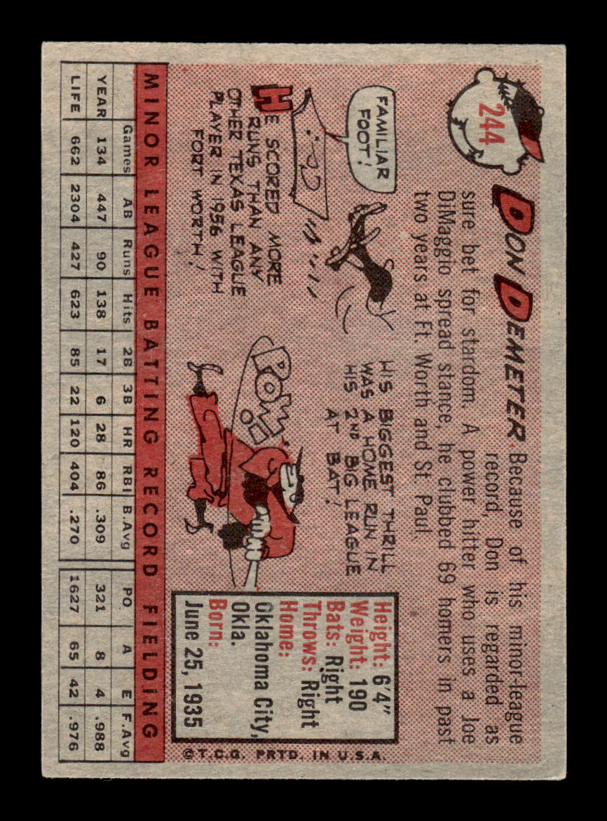 1958 Topps #244 Don Demeter Very Good HOF-10005503