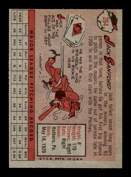 1958 Topps #264 Jack Sanford Very Good HOF-10005522