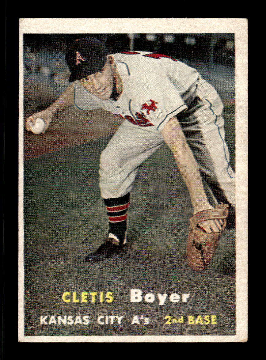 1957 Topps #121 Cletis Boyer Kansas City Athletics EX HOF-10005550