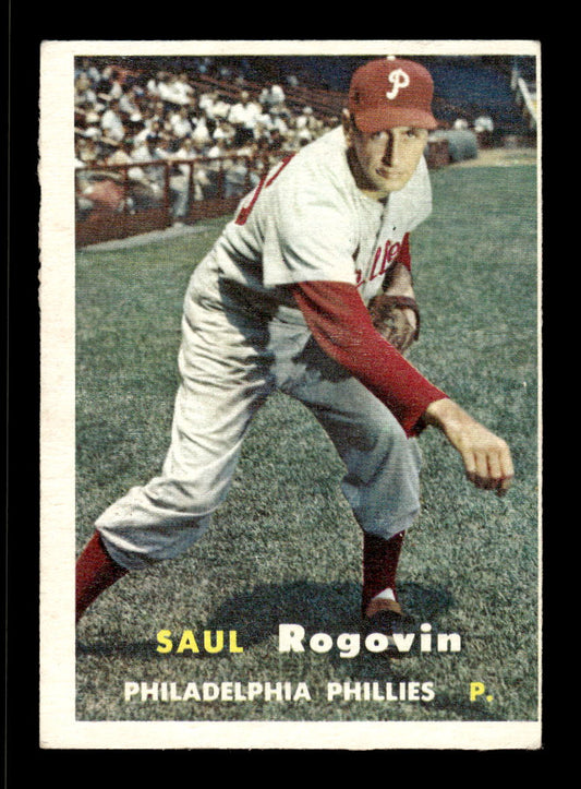 1957 Topps #129 Saul Rogovin Philadelphia Phillies EX HOF-10005560