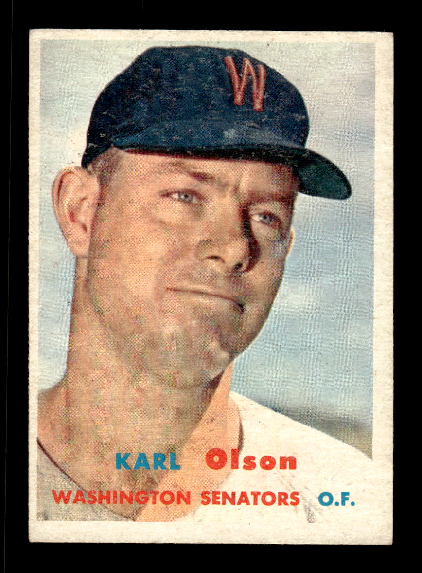 1957 Topps #153 Karl Olson Washington Senators EX HOF-10005585