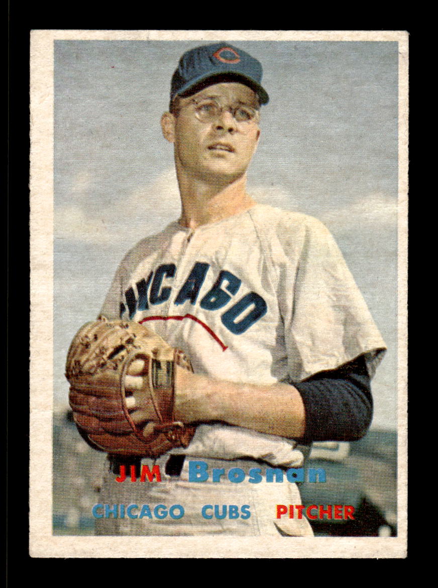 1957 Topps #155 Jim Brosnan Chicago Cubs EX HOF-10005586